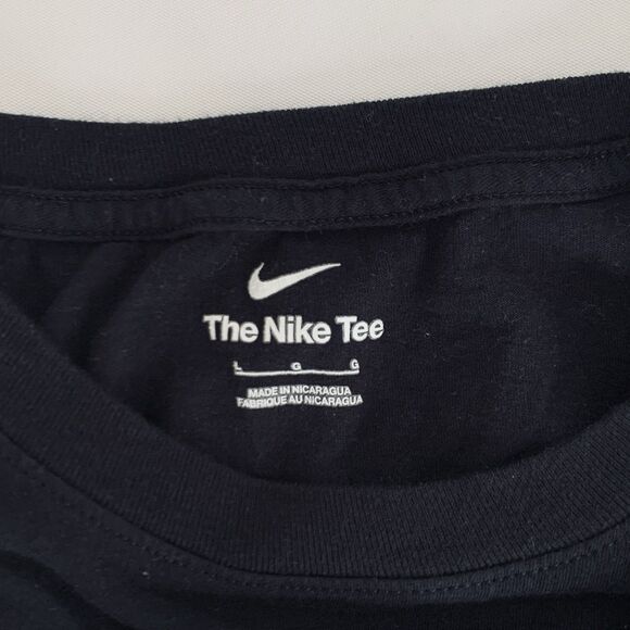 Nike Shirt Men L Black Basketball Colorful Swoosh Graphic Tee Retro Athletic Gym - Picture 4 of 7
